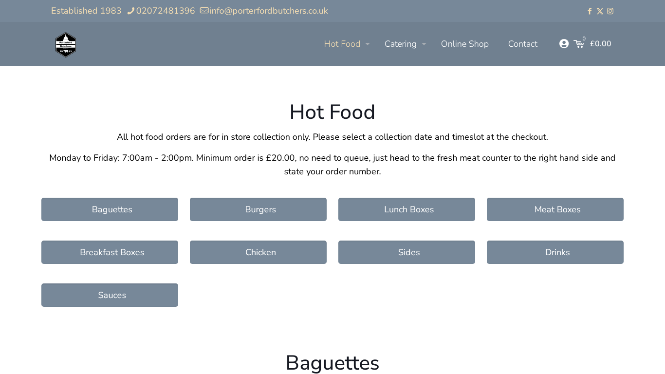 PorterfordsHotFoodWebsite